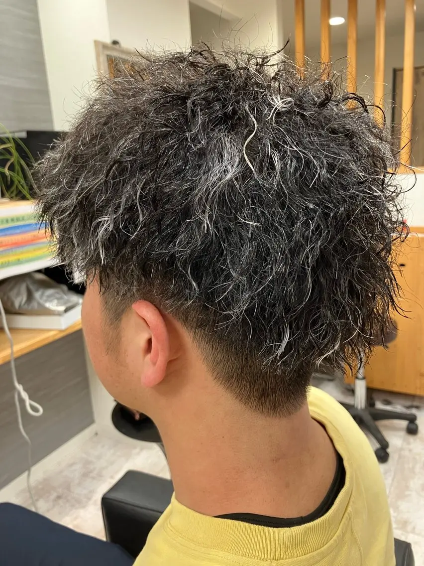 パーマ メンズ カット パーマ メンズ特化/パーマ/ フェードWATARUのヘアスタイル