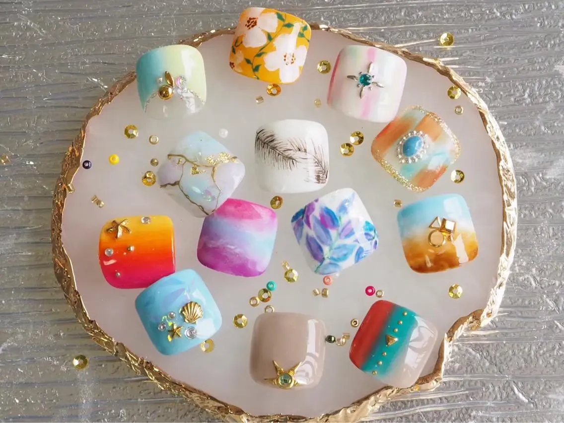 ネイル アートネイル フットネイル Laule'a Jr 🎀ネイリスト🎀のネイルデザイン