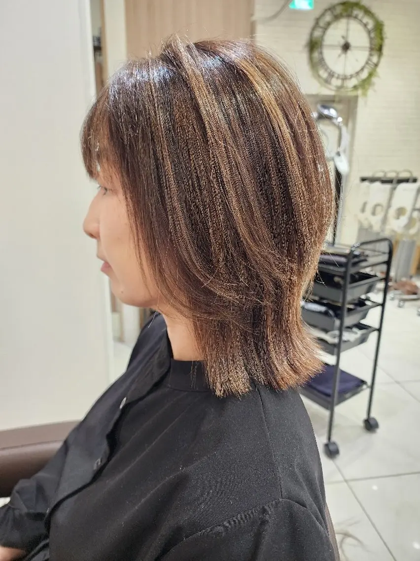 ミディアム カラー ミディアムレイヤー ベージュカラー ブリーチ ブラウンカラー ブラウンベージュ ヘアカラー カラー特化🔥中村 和貴<Ash津田沼>のヘアスタイル