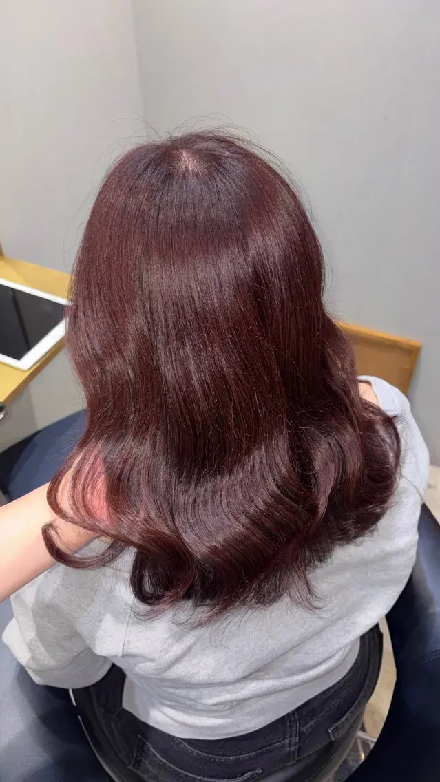 ロング カラー ヘアカラー トリートメント ヘッドスパ ヘアセット nanako/表参道 /透明感カラーのヘアスタイル