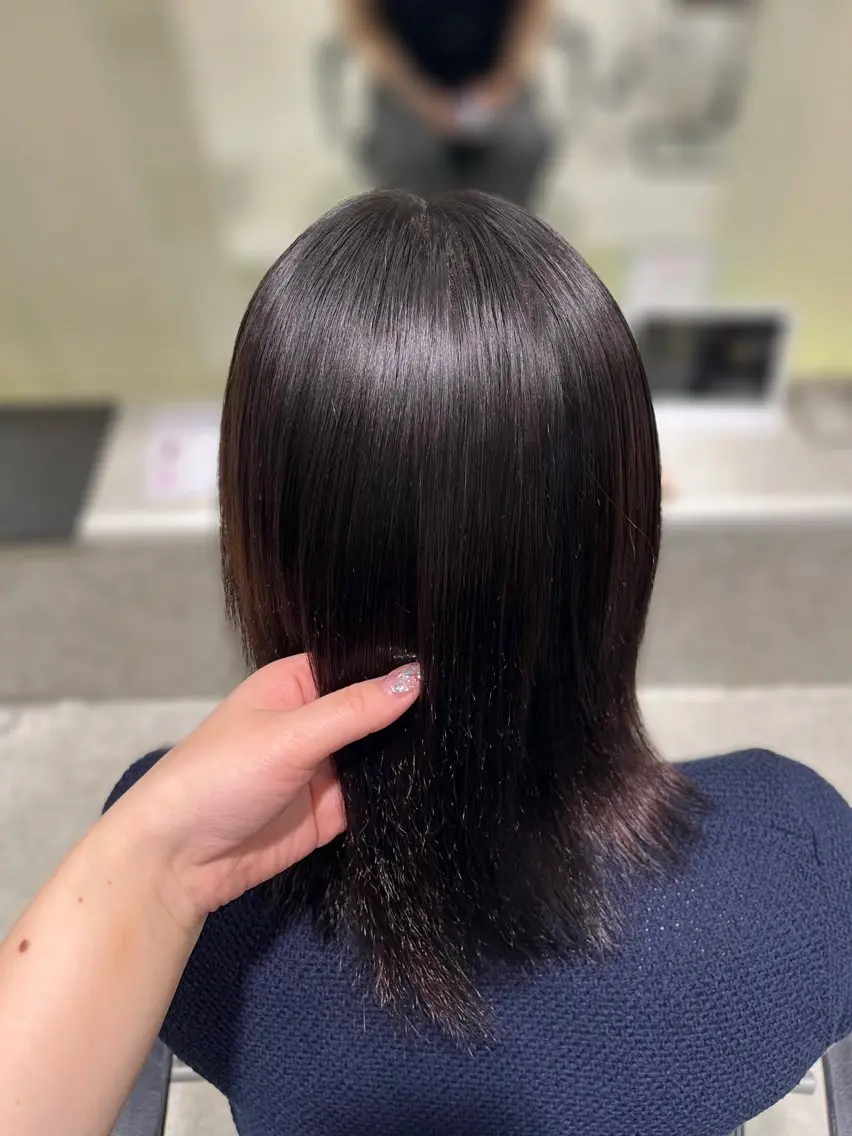 ミディアム 縮毛矯正 Ayumi / Lee尼崎のヘアスタイル