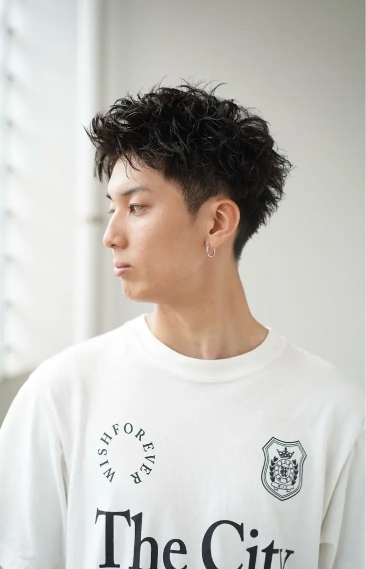 ショート パーマ メンズ パーマ りゅう せいのヘアスタイル