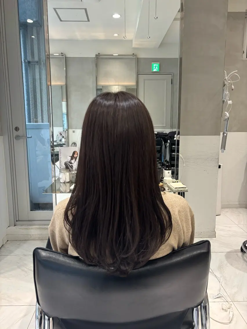 セミロング カラー ヘアアレンジ ヘアカラー 似合わせカットカラー 💎モエのヘアスタイル