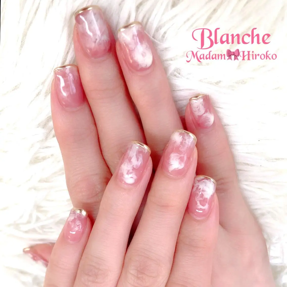 ネイル ミラーネイル ニュアンスネイル ピンク ピンクベージュ Lianネイル 寛子Lianのネイルデザイン