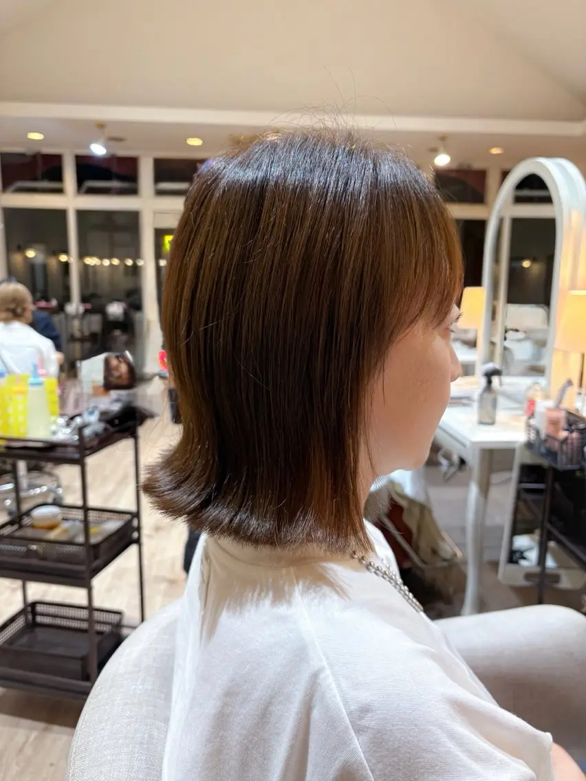 ショート 切りっぱなしボブ ボブ 似合わせカット 石平 暖のヘアスタイル