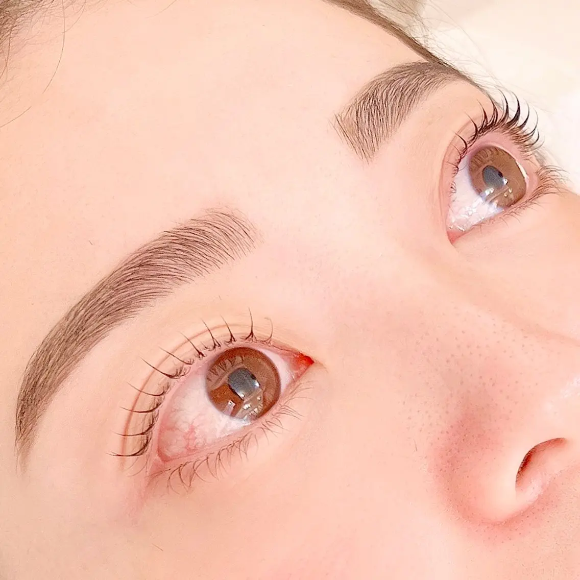 «リピーター様»上まつげパーマ＋アイブロウWAX🧡美容コーティング・アイブロウメイク付＊(20時以降予約+¥500)の写真