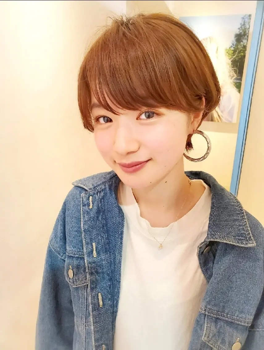 ショート ワイドバング 中高下 由真 ◎モニター様価格のヘアスタイル