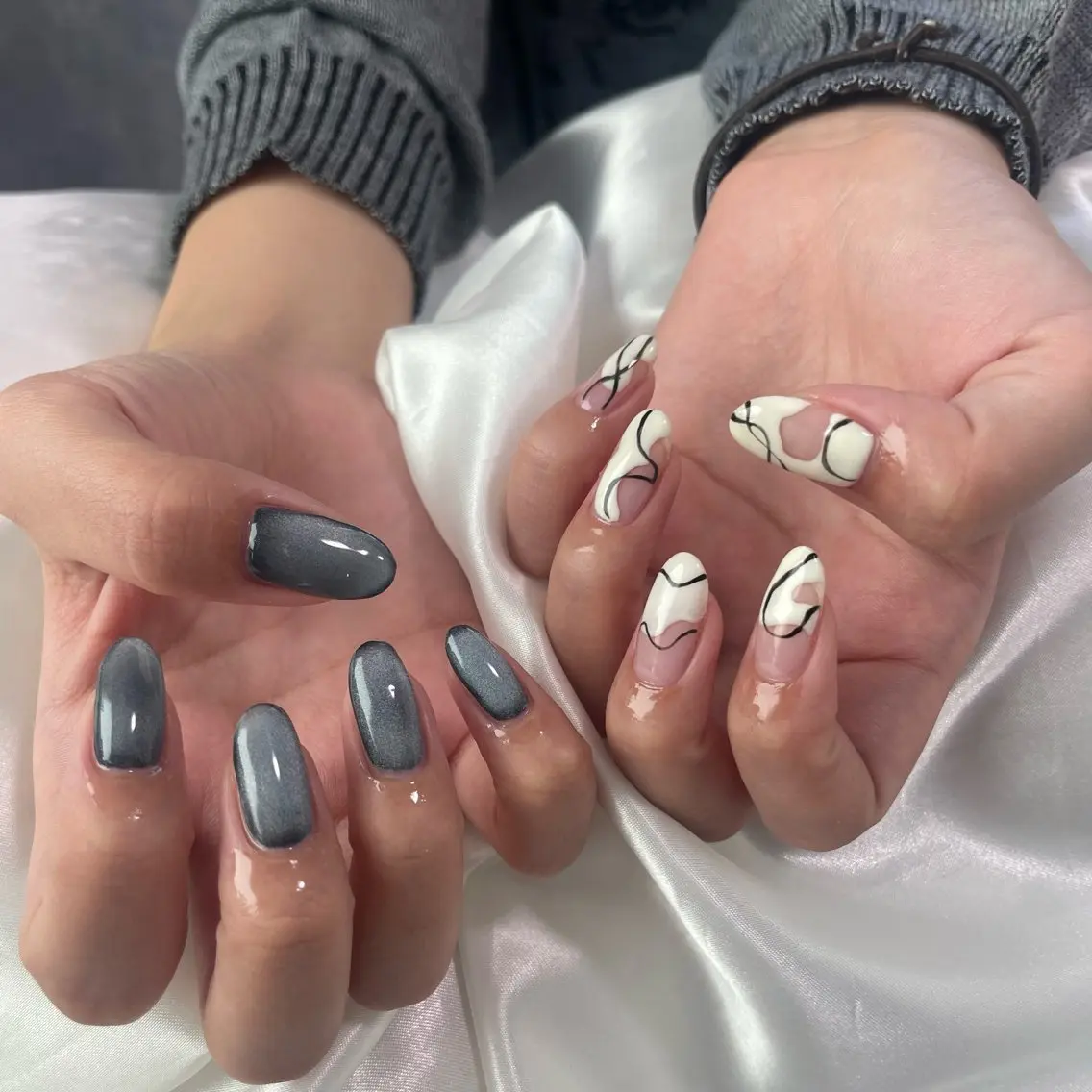 ネイル 持ち込み ネイビー ワンカラーネイル Joint_ nailのネイルデザイン