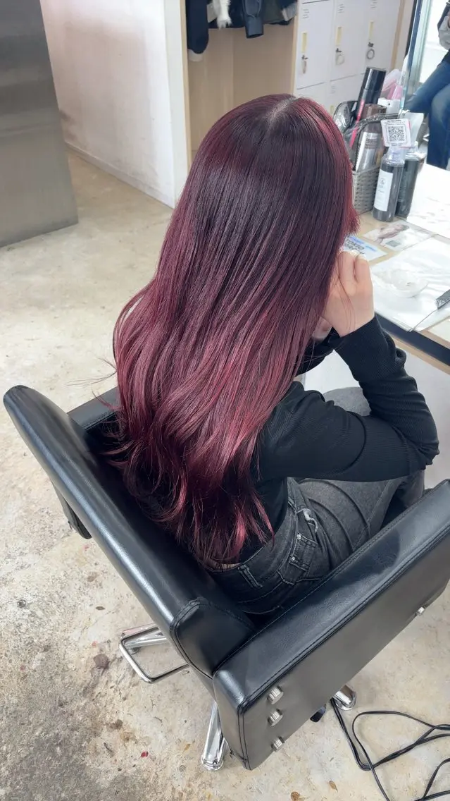 ロング カラー カット ヘアカラー トリートメント 🪽髪質改善矯正 🤍MIU🤍のヘアスタイル