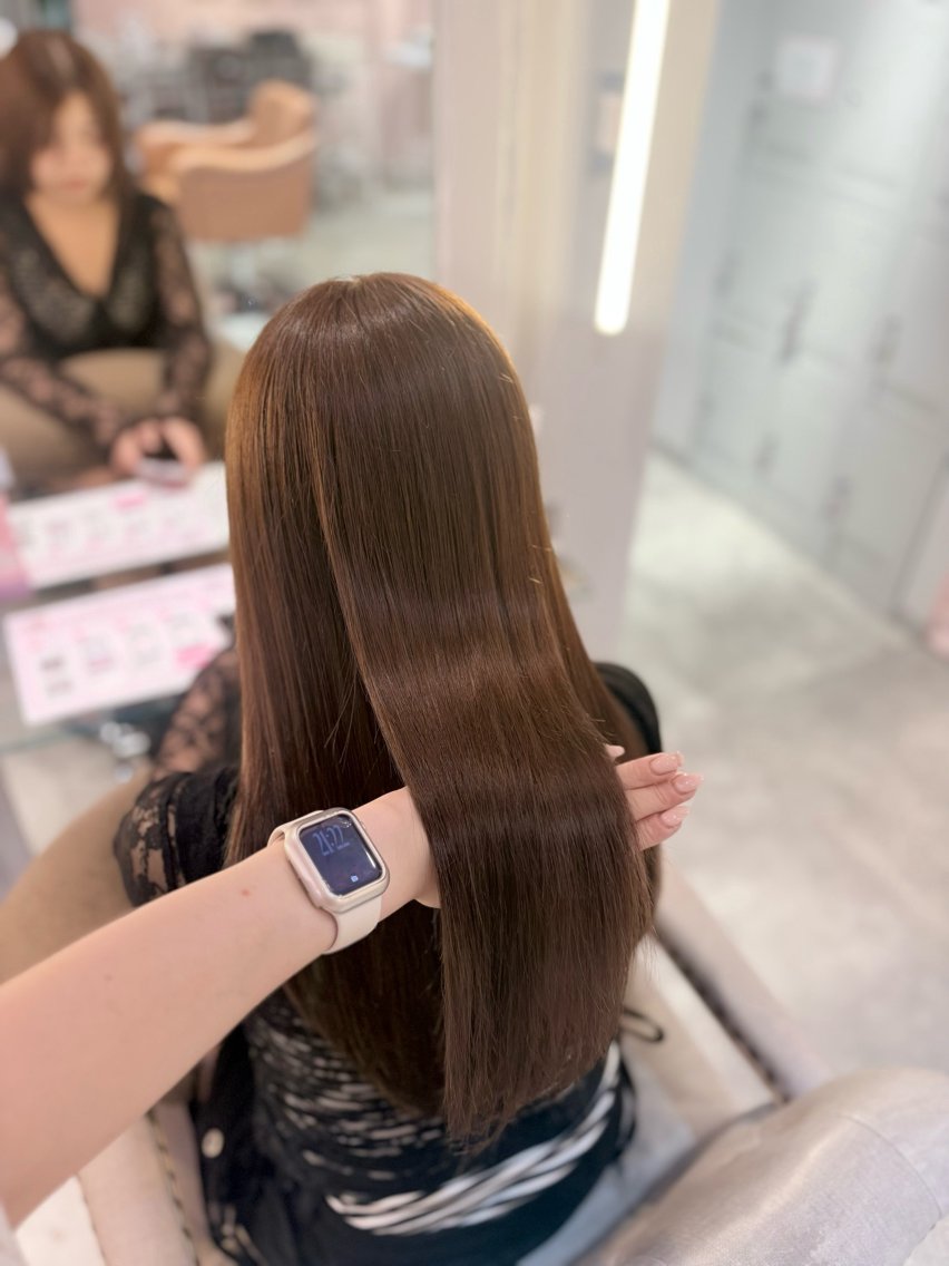 ロング カラー ベージュカラー ミルキーベージュ 髪質改善 🩰甘め透明感 カラー｜横浜♡ARIのヘアスタイル