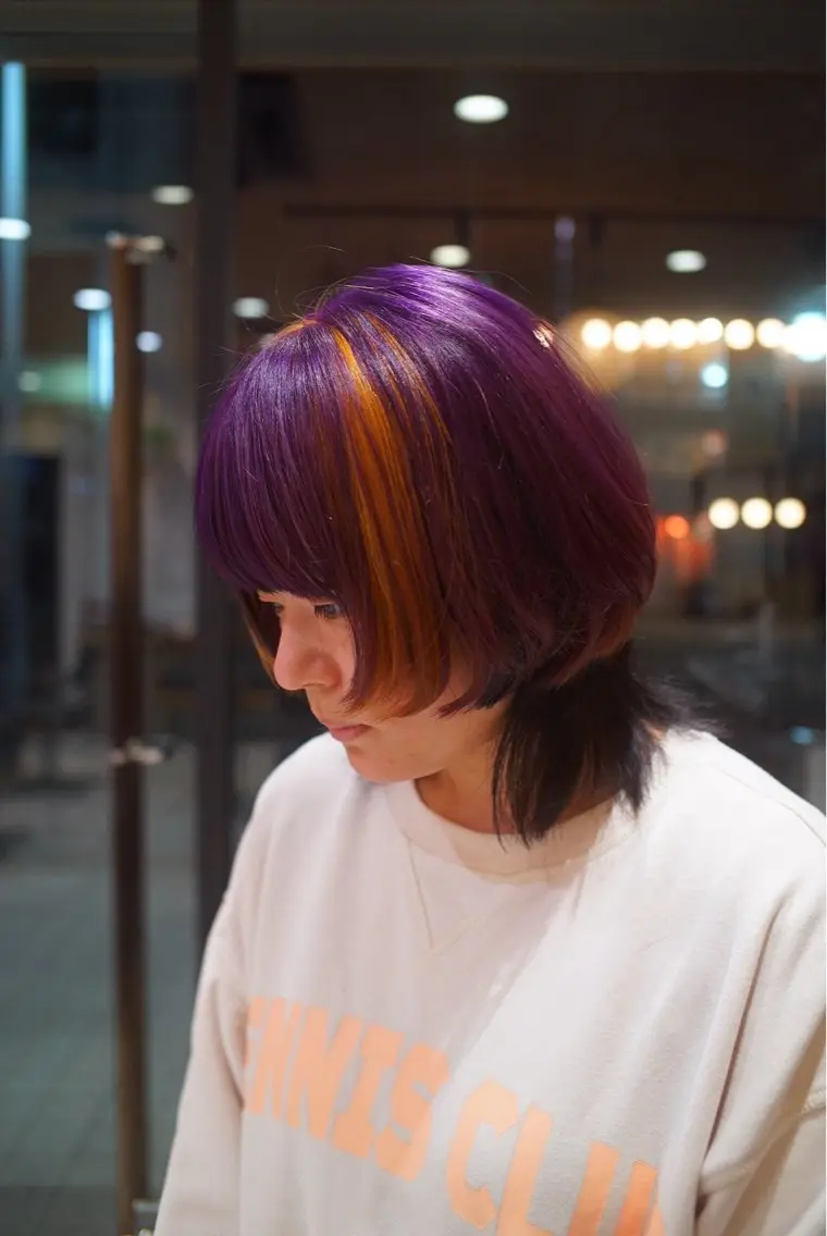 ショート カラー デザインカラー 似合わせ レイヤー須川のヘアスタイル
