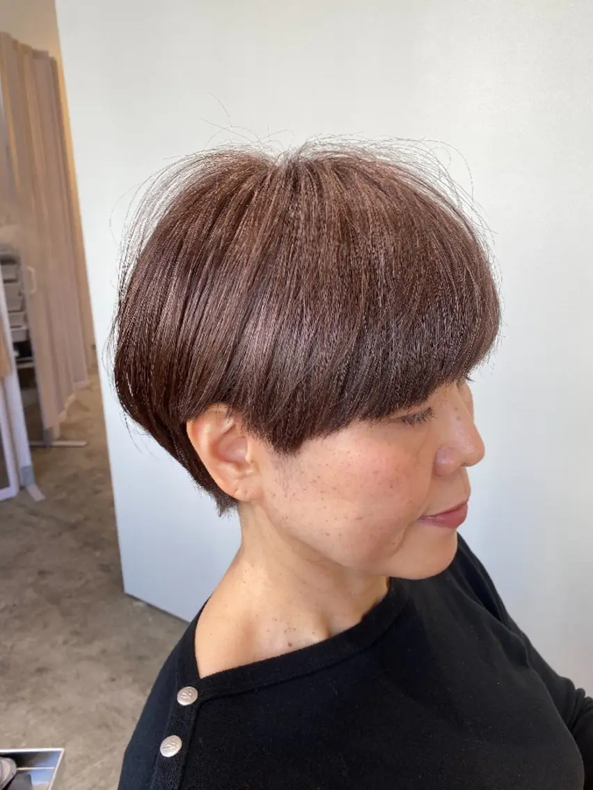 ショート カラー ベージュカラー ハイトーンカラー オーガニックカラー ショートヘア カット ヘアカラー トリートメント 中野渡 真利那のその他イメージ