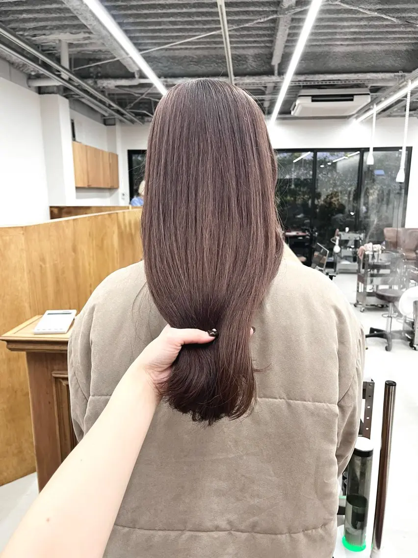 ロング カラー ヘアアレンジ ブリーチ ラベンダーカラー ena/ブリーチなし 透明感・レイヤー🎀のヘアスタイル