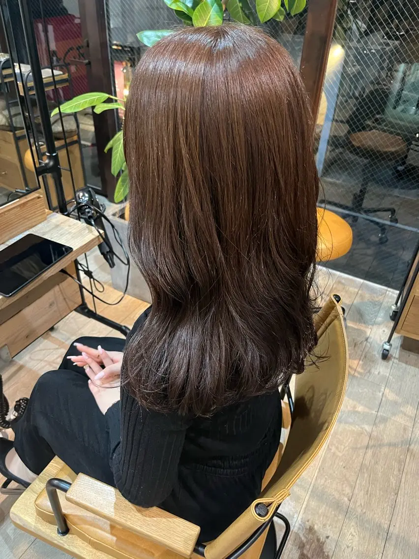 カラー ブリーチ ブラウンカラー ダブルカラー ブリーチなしカラー ヘアカラー 山本なつみ/透明感 /レイヤー/ブリーチのヘアスタイル