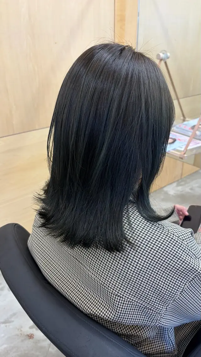 ミディアム カラー オリーブカラー オレンジ ヘアカラー ROBE HAIR /愛里咲のヘアスタイル
