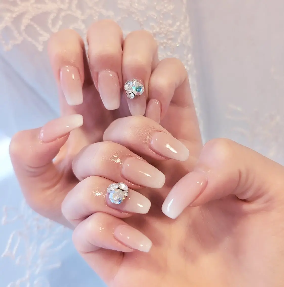 ネイル 長さ出し ジェルネイル 韓国ネイル マグネットネイル ニュアンスネイル ハンドネイル I LOVE ME NAIL.。.:*♡のネイルデザイン