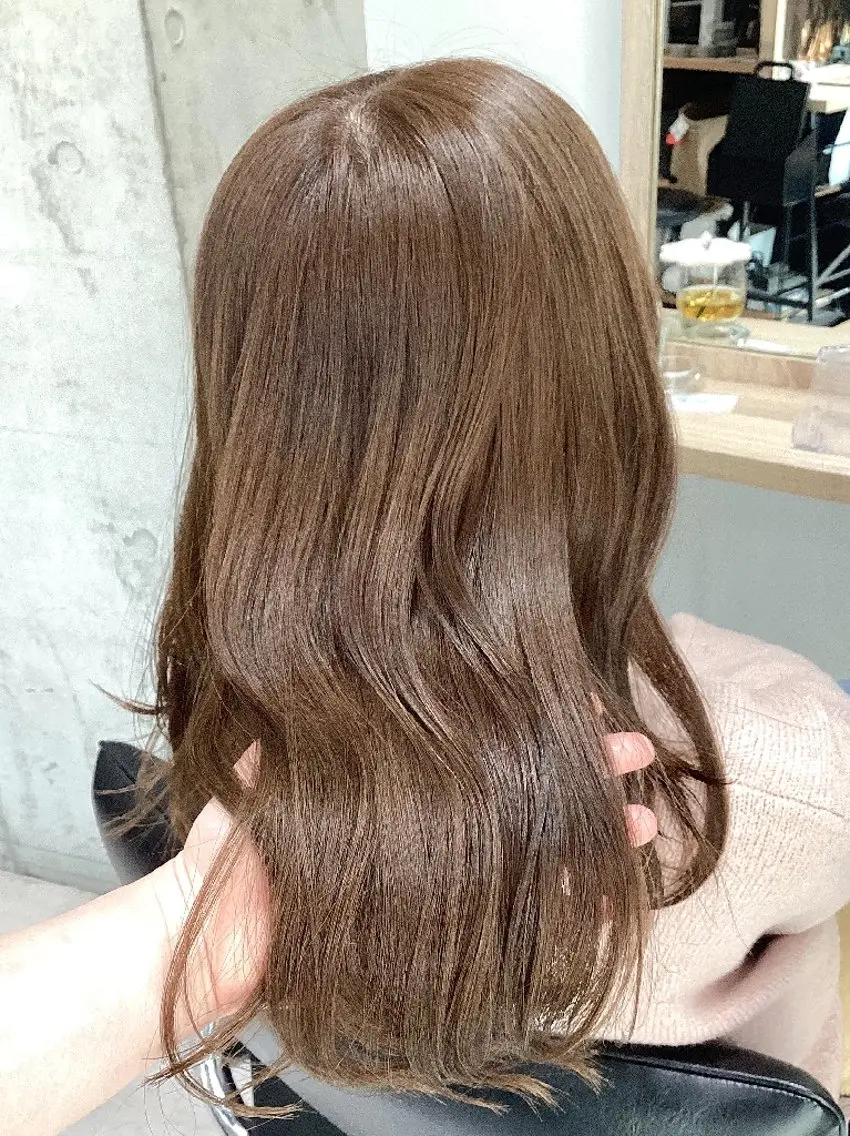 セミロング カラー カット ヘアカラー トリートメント ヘアアレンジ/柔らか 艶カラー/AKARIのヘアスタイル