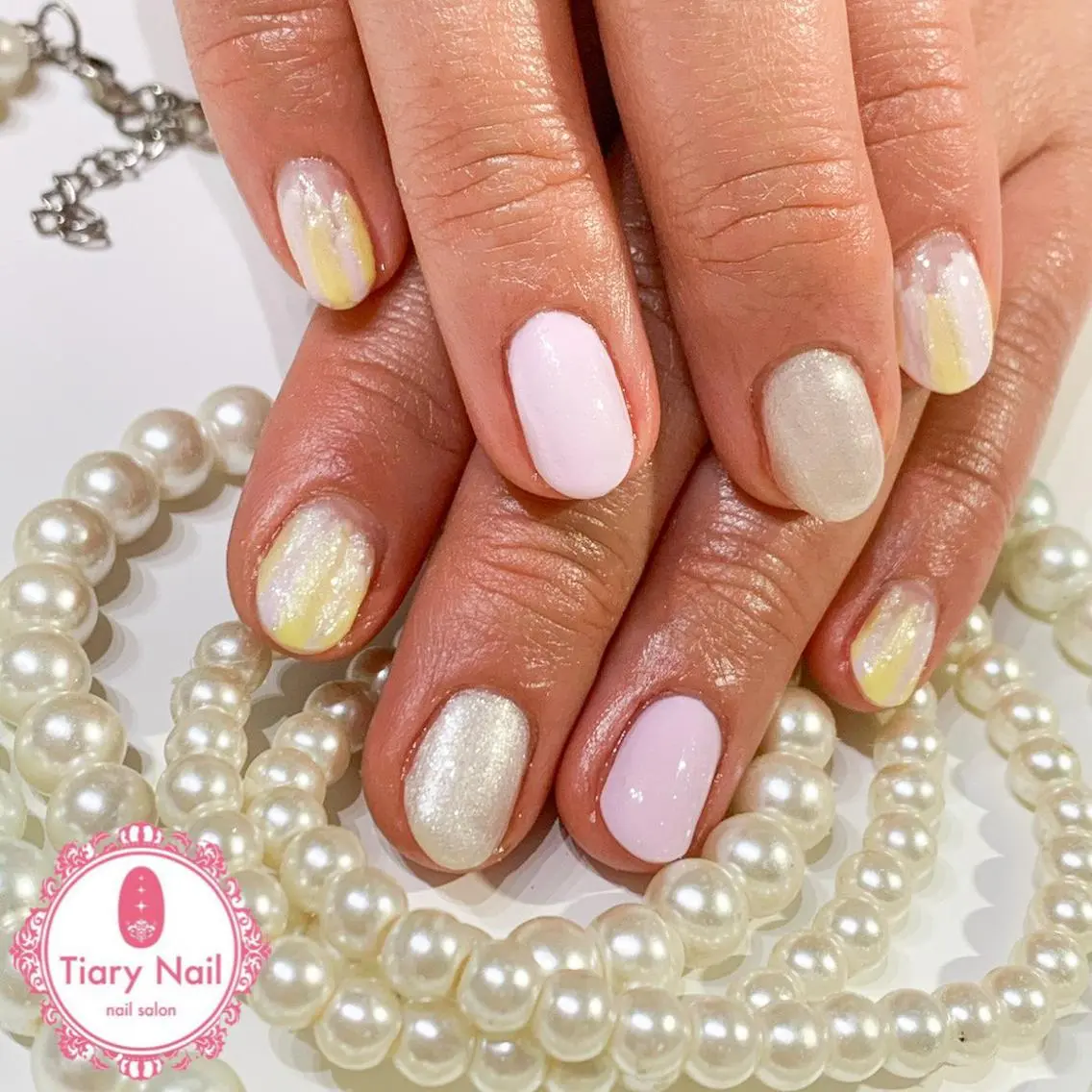 ネイル 桜ネイル クリアネイル フットネイル ジェルネイル キラキラネイル 💗🪽Tiary Nail🪽💗のネイルデザイン