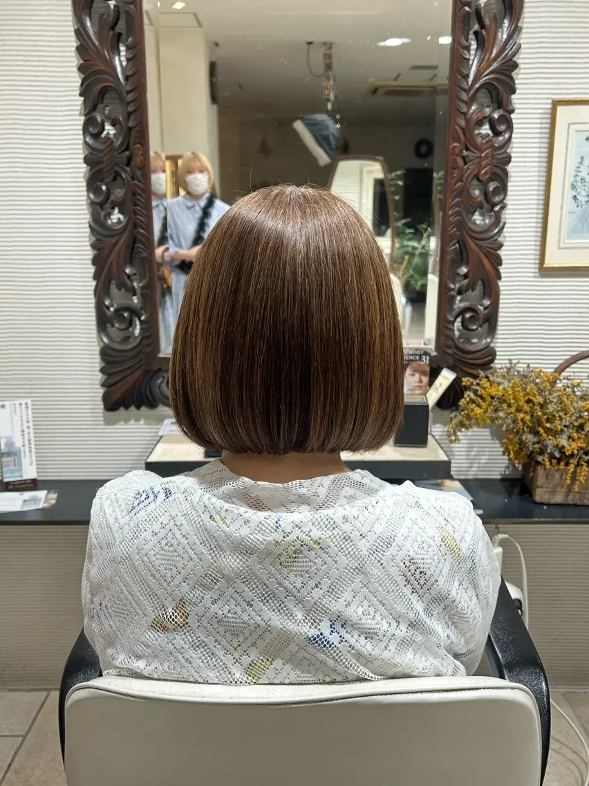 ミディアム くせ毛 土佐 彩純のヘアスタイル