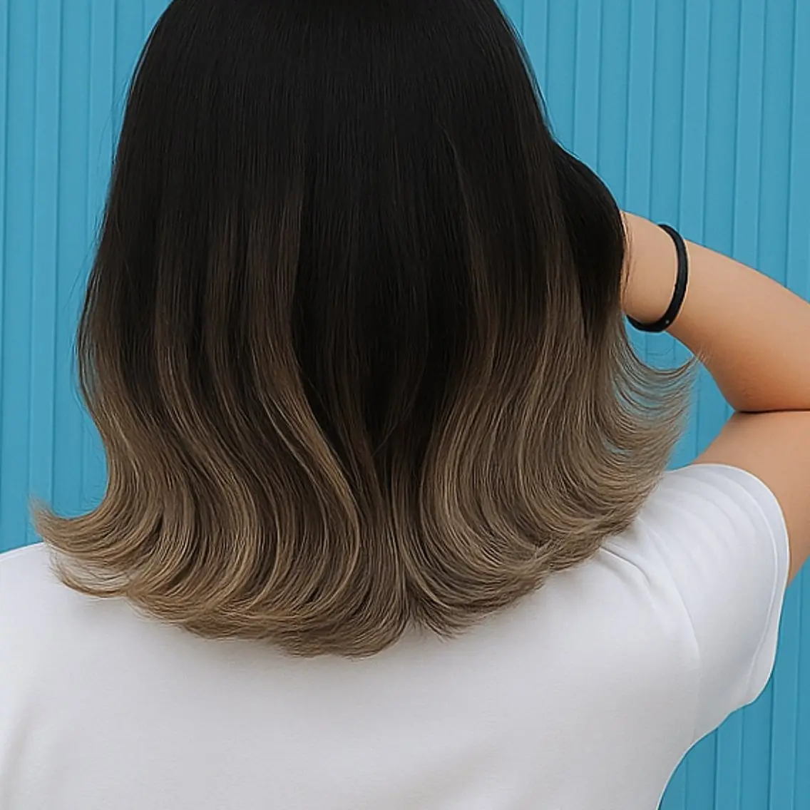 セミロング カラー 髪質改善&白髪ぼかし カラー♡店長みやけ♡のヘアスタイル