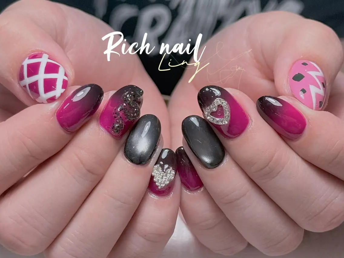 ネイル ハンドネイル ハンドケア Rich Nail 🤲🏻梨央のネイルデザイン