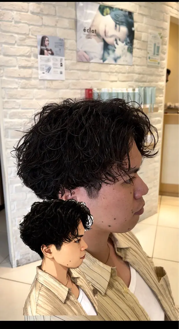 パーマ メンズ カット パーマ メンズパーマ特化型 美容師/荒井海音のヘアスタイル
