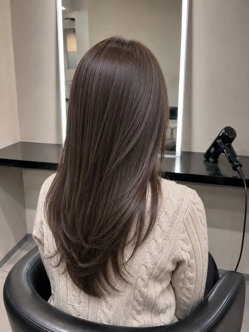 ミディアム カラー ブラウンカラー トリートメント 🌈ウルトワ水素 髪質改善naru🌈のヘアスタイル