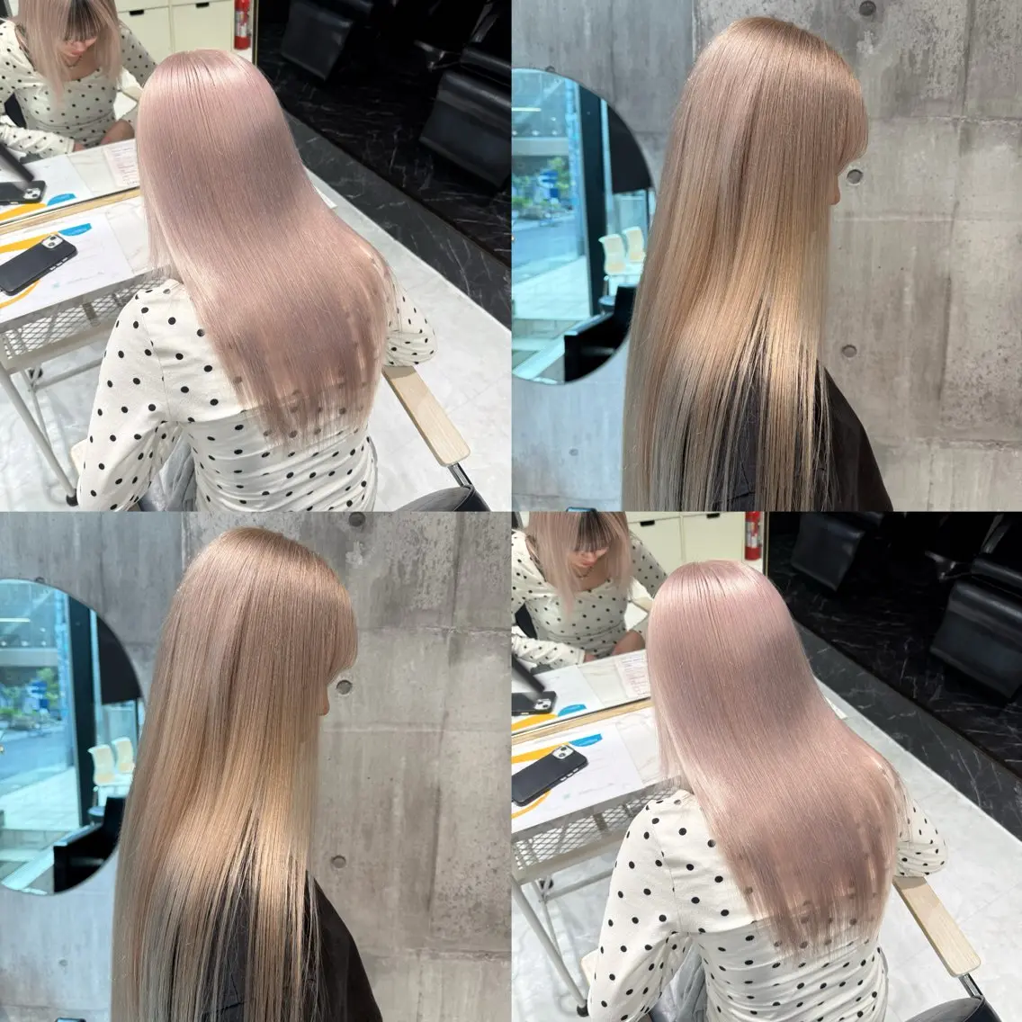 ロング カラー ベージュカラー ブリーチ ブロンド ピンクカラー ヘアカラー 【🥀履歴修正🥀】 ハイトーン職人/拓真のヘアスタイル