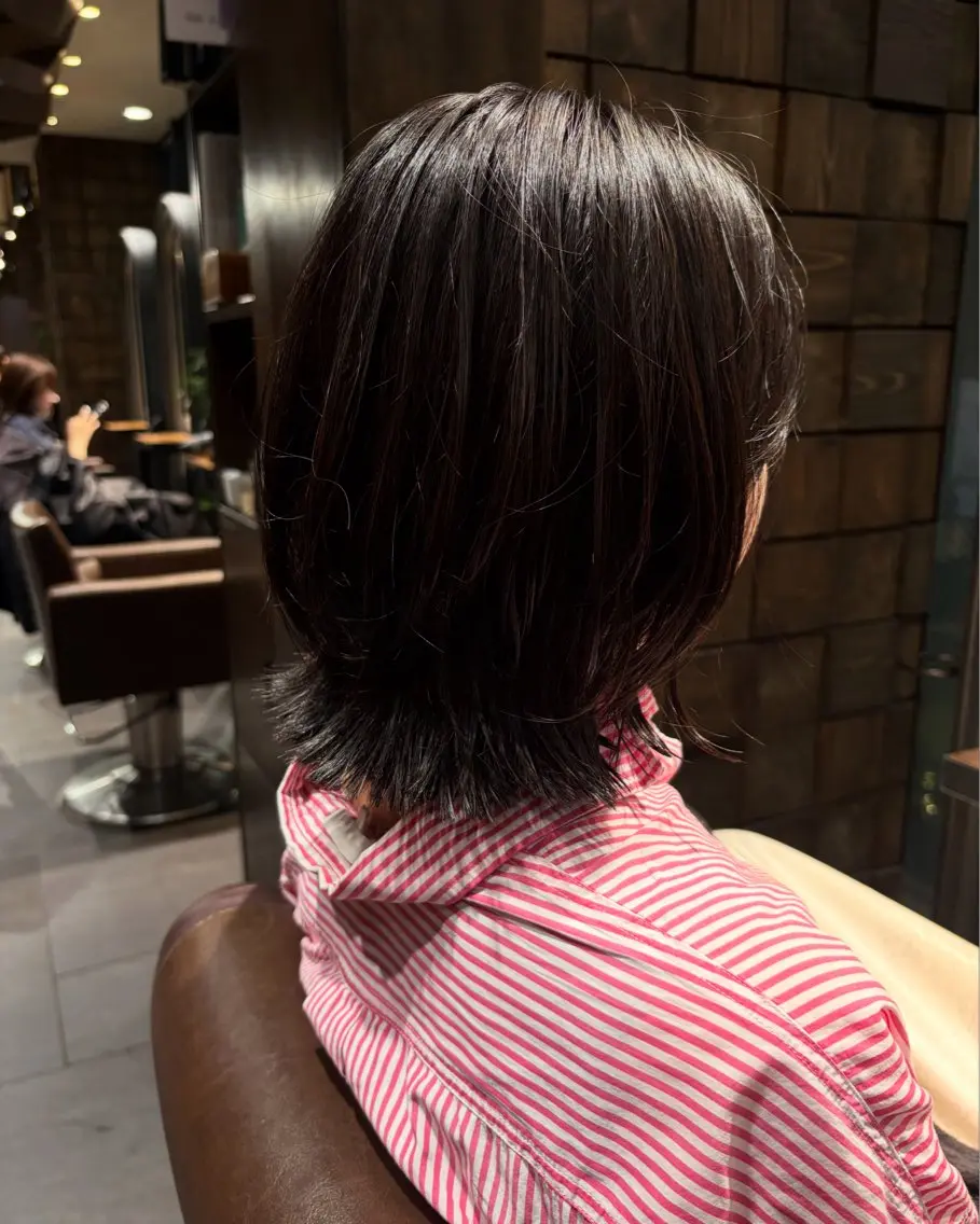 ミディアム くびれヘア 外ハネヘア レイヤーカット/ 髪質改善/安田憲哉のヘアスタイル