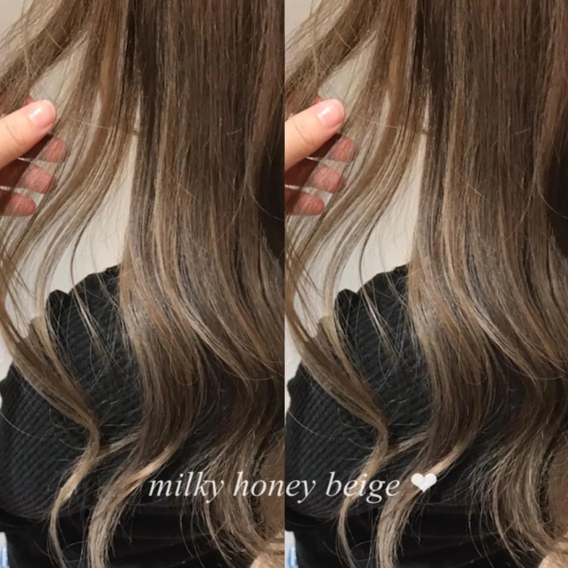ロング カラー ブリーチ ハイライトカラー ハイライト 天神最安値エクステ カラーレイヤーカットのヘアスタイル