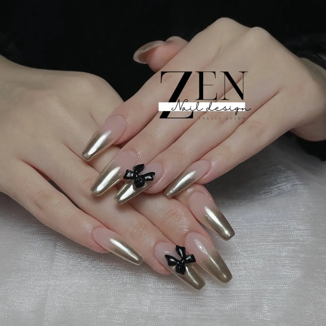 ネイル チークネイル 長さ出し フレンチネイル 韓国ネイル マグネットネイル ハンドネイル Zen Nail Design 池袋のネイルデザイン