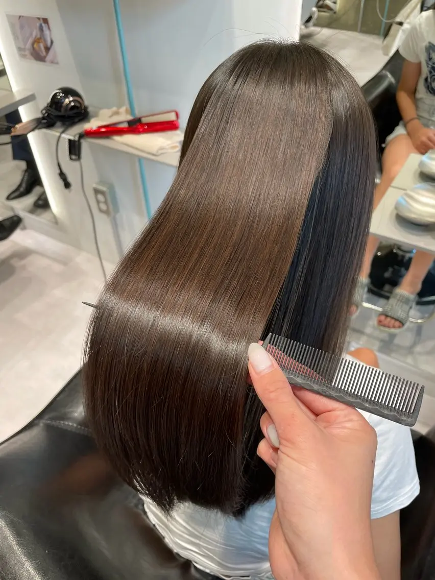 ロング 縮毛矯正 Lino nanaのヘアスタイル