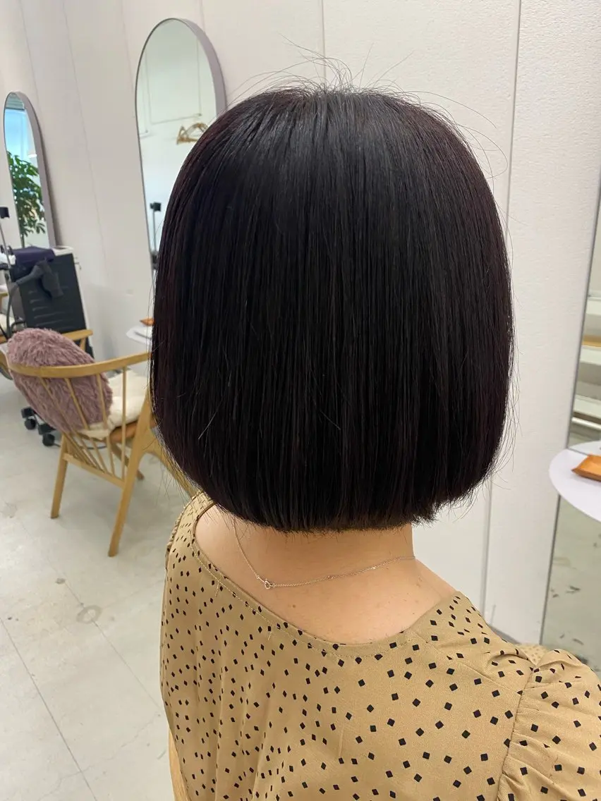 ミディアム カット ヘアカラー トリートメント 🌻花屋併設🌻濱 幸帆のヘアスタイル