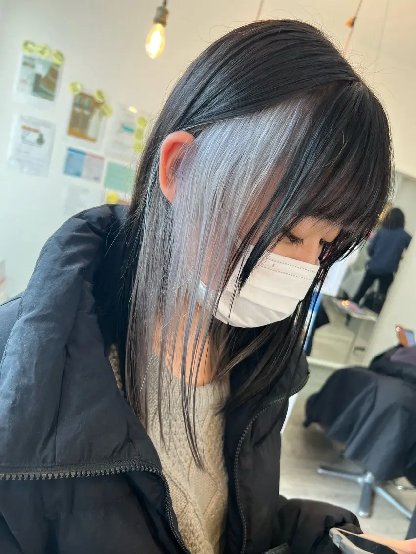 期間限定🎉全体カラー+インナーカラー＋カットのメニューです。インナーカラーでも毛先カラーでも🙆‍♀️の写真