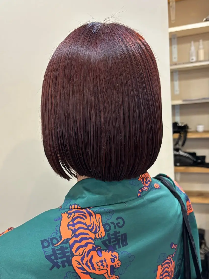 ショート ボブ カット ヘアカラー 優李 ゆうり‪のヘアスタイル