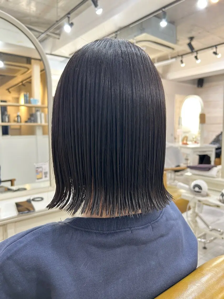 ショート 切りっぱなしボブ ボブ 顔まわりカット/ボブ /♡とーこ♡のヘアスタイル