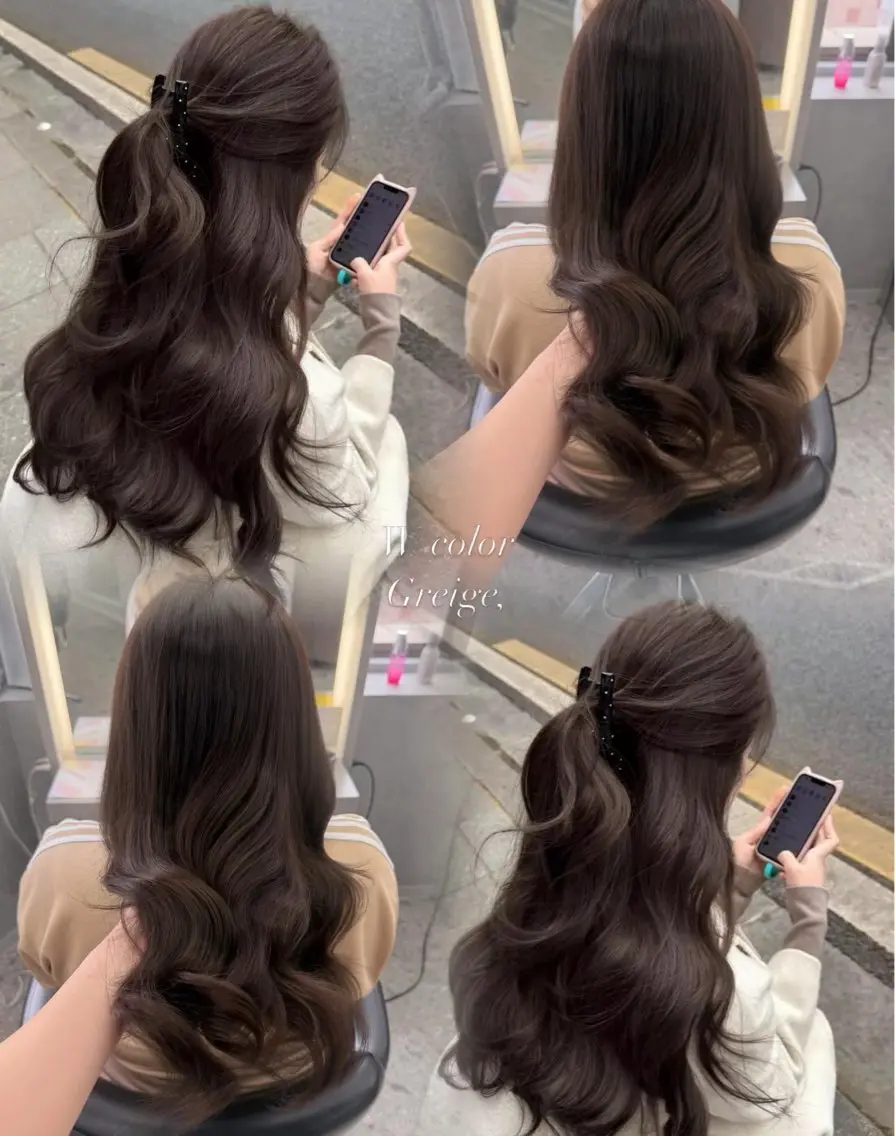 ロング カラー 透明感カラー グレージュ ヘアカラー トリートメント iwao seiraのヘアスタイル