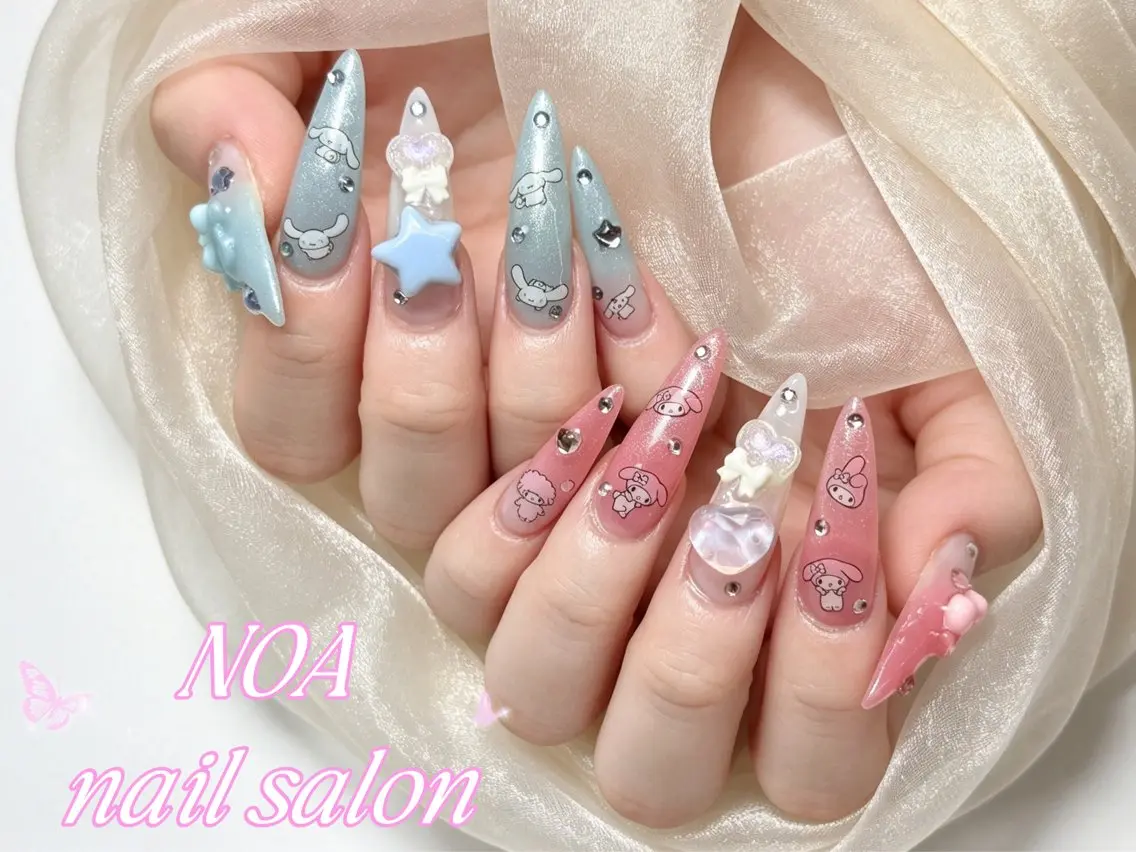 ロング ハンドネイル Noa Nail みつきのネイルデザイン
