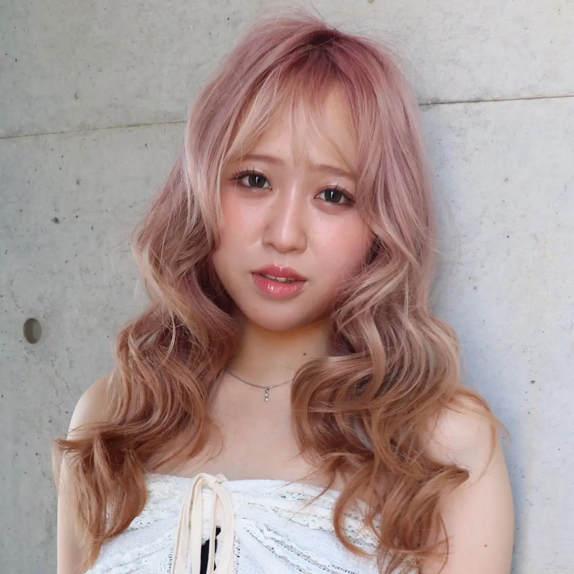 ロング カラー グラデーションカラー ピンクカラー ヘアカラー トリートメント FIG HairDesignのヘアスタイル