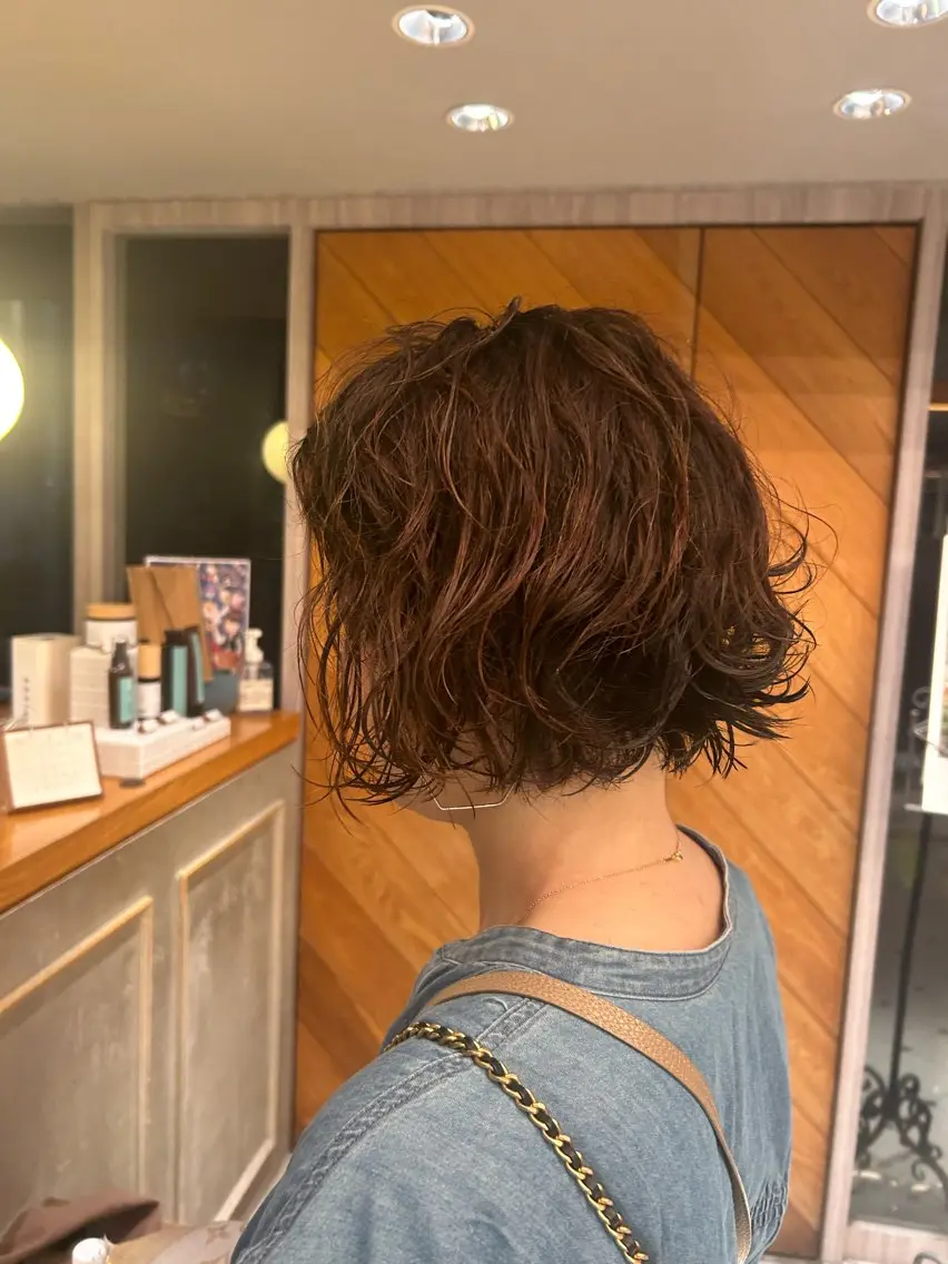 パーマ ニュアンスパーマ 似合わせショート✨ KIMIYOのヘアスタイル