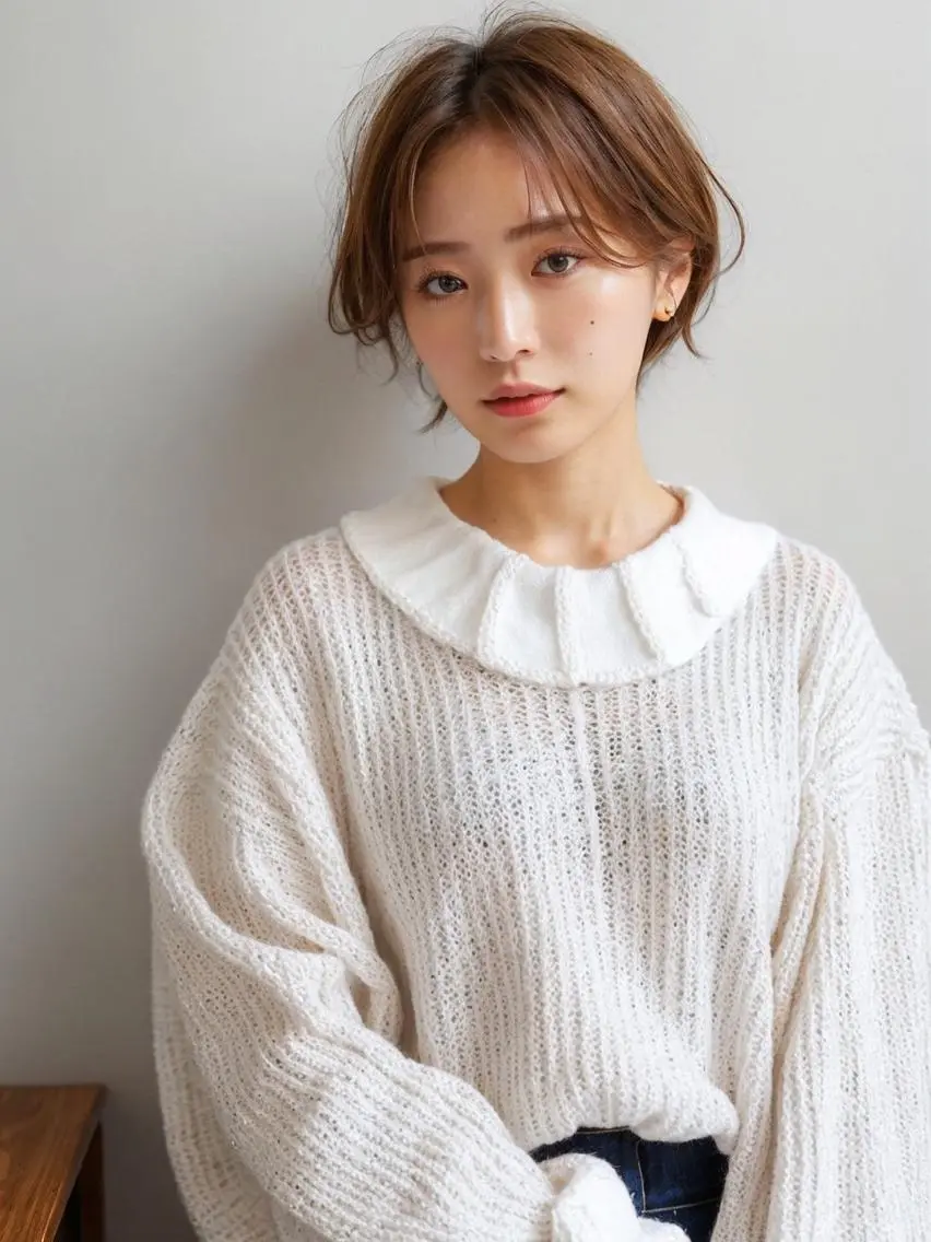 🌷圧倒的透明感🫧 ͛.*うる艶カラー＋似合わせカット+Aujiaデイリートリートメント🌷の写真