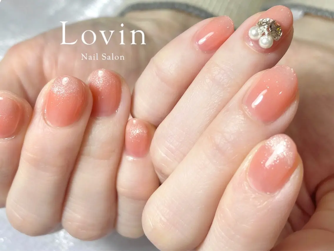 ネイル フレンチネイル ジェルネイル マグネットネイル マグネットフレンチ オフィスネイル k-two nailのネイルデザイン