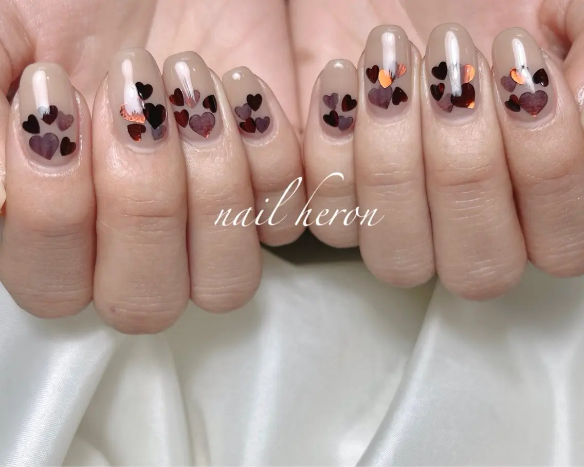 ネイル バレンタイン ハンドネイル saki_ nail heronのネイルデザイン