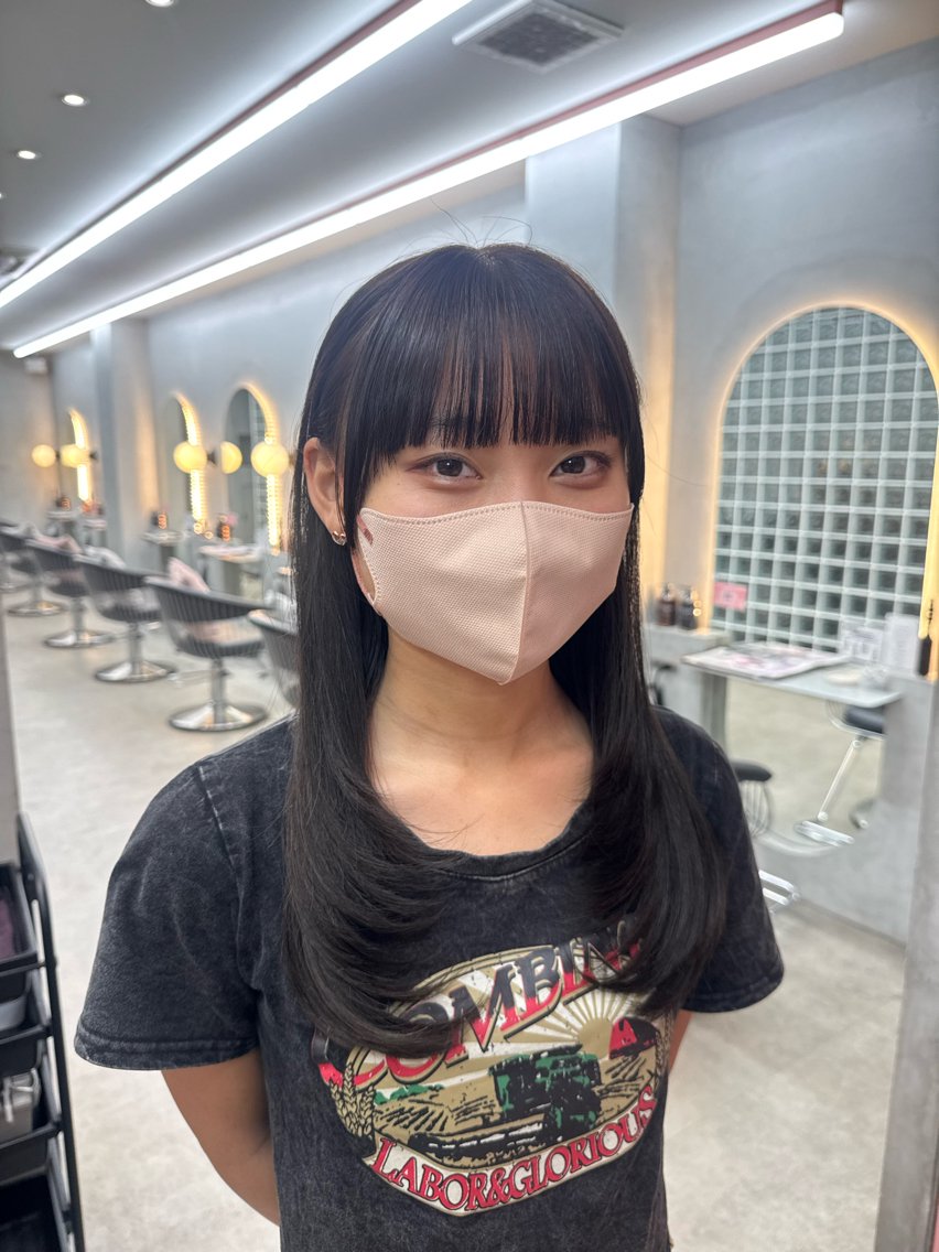 ロング カラー レイヤーカット みさい 北千住のヘアスタイル