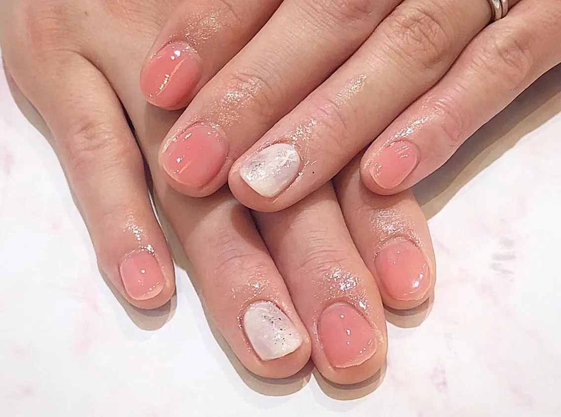 ネイル ピンク ハンドネイル 髙橋 優菜のネイルデザイン