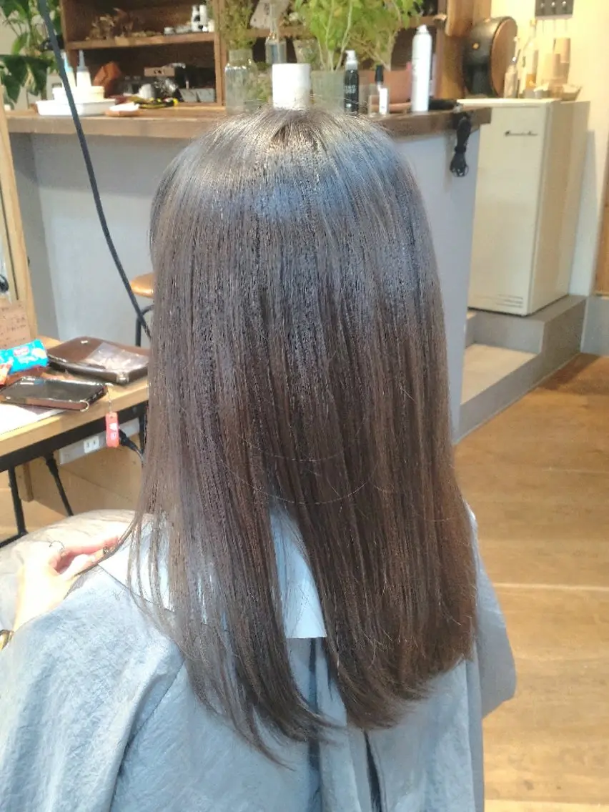 カラー ロング ブリーチ 透明感カラー グレージュ カット ヘアカラー 銀座knoll🌿 【平日朝限定cut】のヘアスタイル