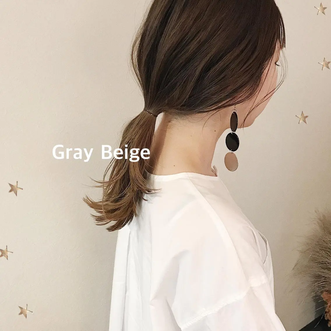 セミロング カラー カット ヘアカラー 市川 千夏のヘアスタイル