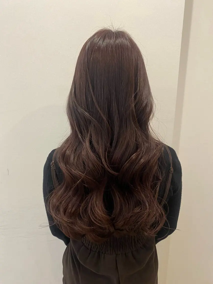 ロング カラー ブラウンカラー ピンクカラー ピンクブラウン ヘアカラー 🩶透明感カラー🩶 ミズキのヘアスタイル