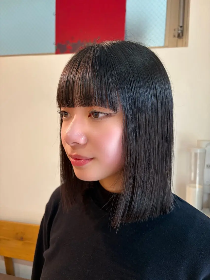 ミディアム ボブ カット WAWA miu🌷のヘアスタイル