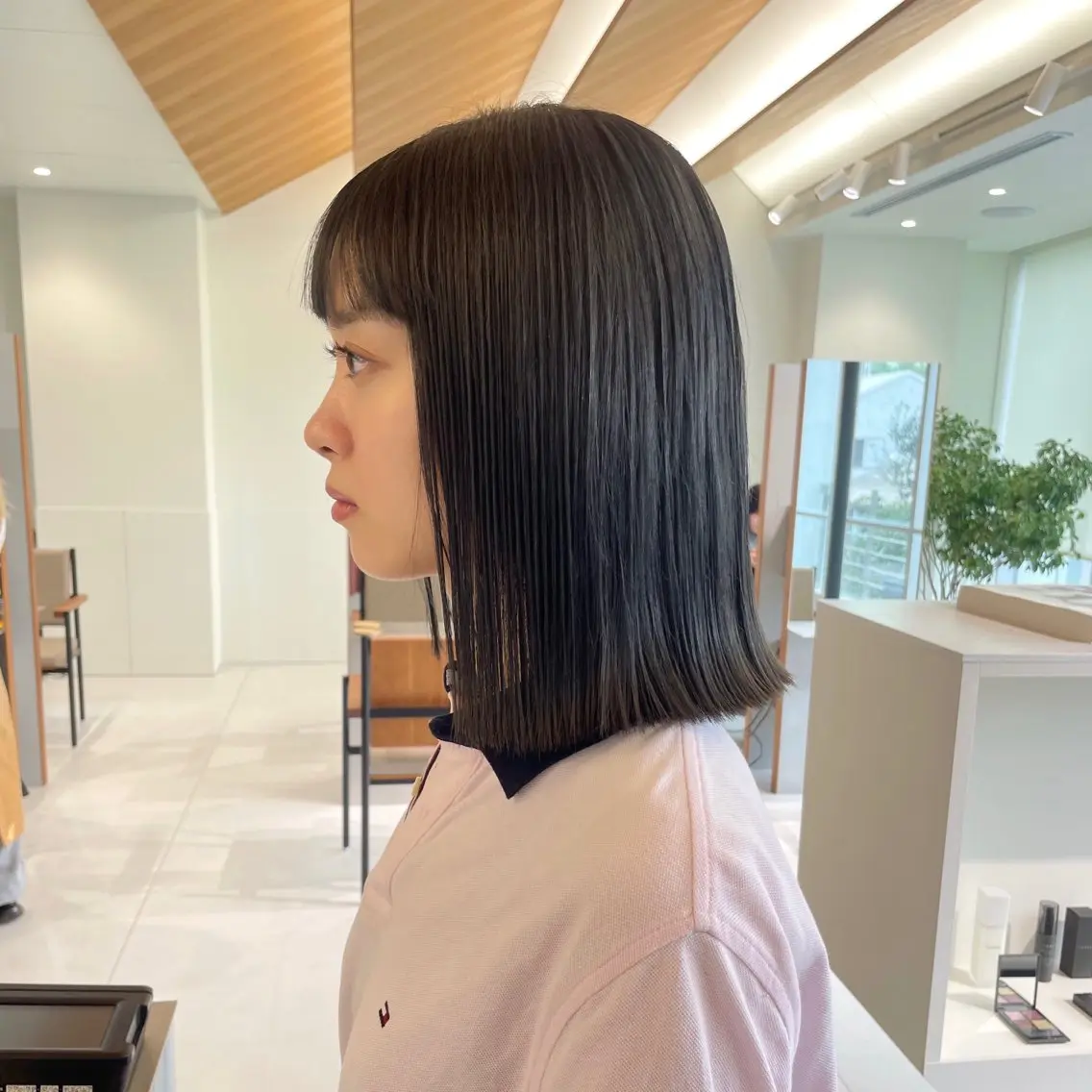 セミロング カラー ベージュカラー 透明感カラー ダブルカラー 髪質改善カラー/ボブ 🌻Mutsumiのヘアスタイル